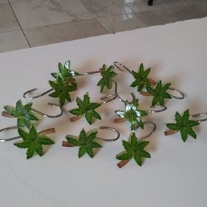 Palm Tree Clear Shower Curtain Hooks